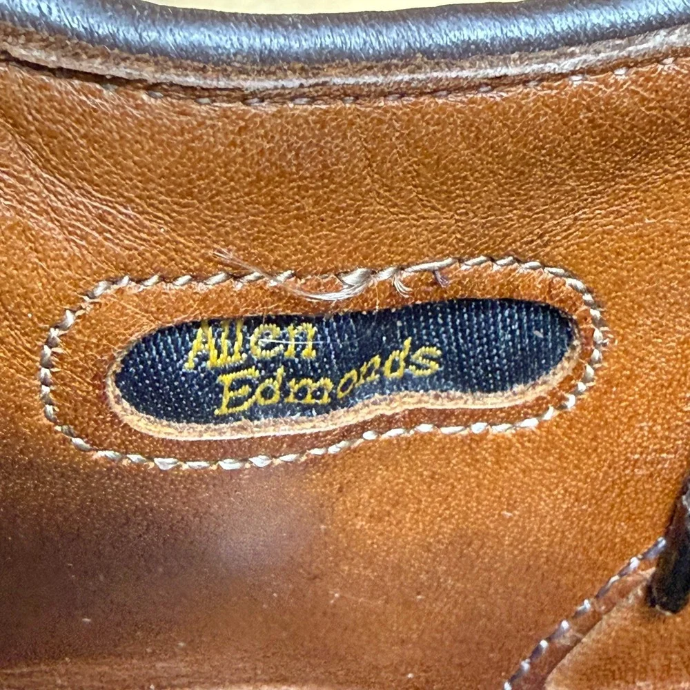 Allen Edmonds Mcallister Walnut Oxfords Mens 9 EEE Walnut Wingtip Brogue Formal